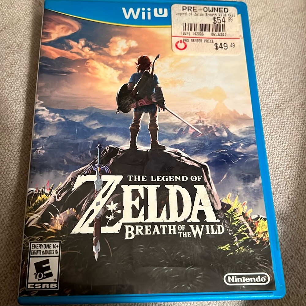 Wii U The Legend of Zelda Breath of the Wild video game